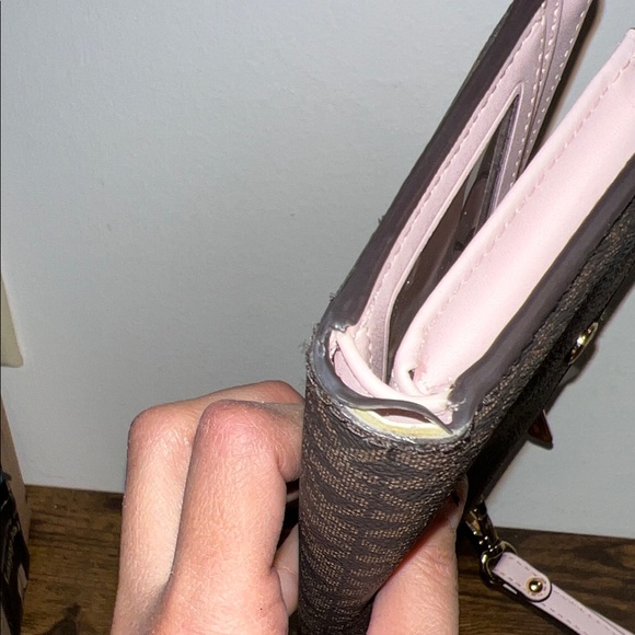 Michael Kors Black and Pink Logo Wristlet - Picture 11 of 11